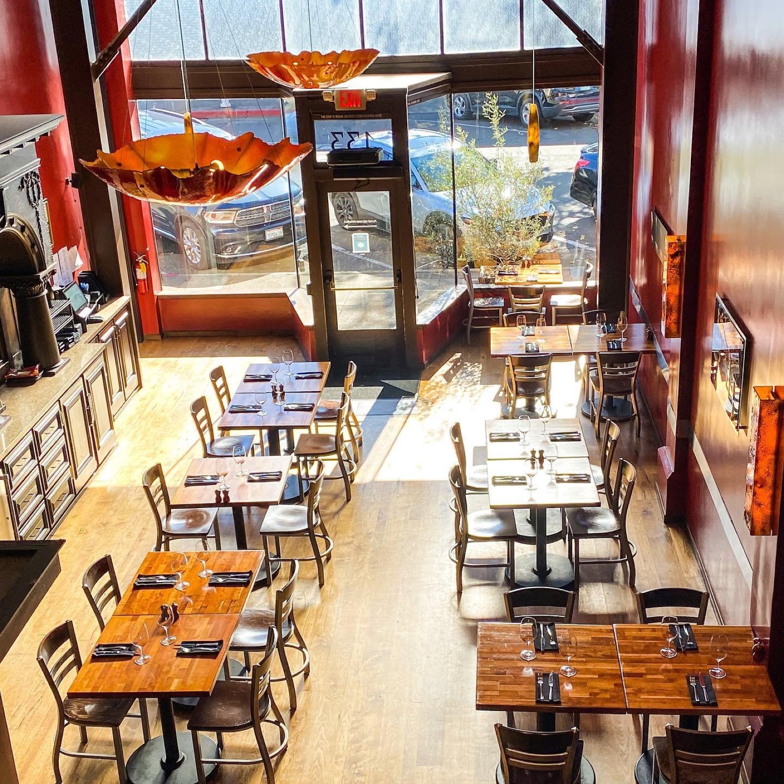 Restaurant interior finishes at Jackson's Bar & Oven