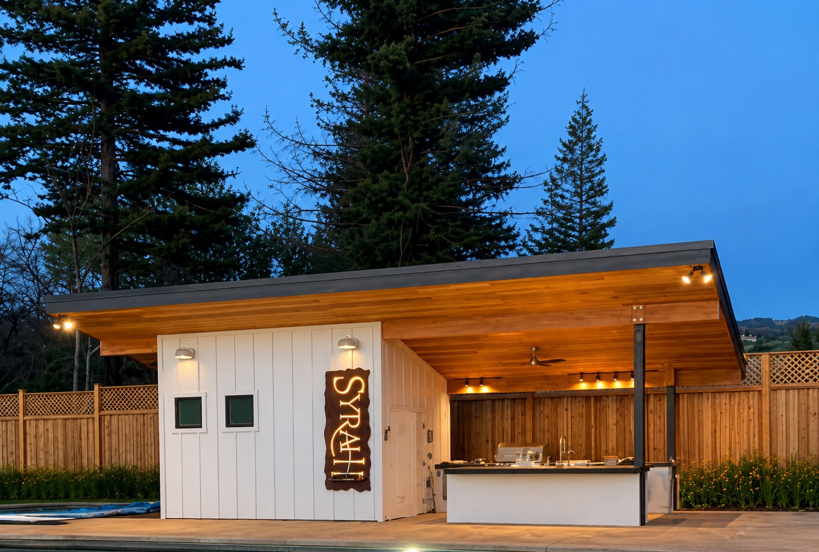 Modern farmhouse fire rebuild under construction, Santa Rosa